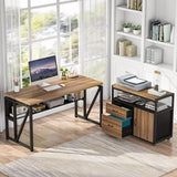 Tribesigns Modern File Cabinet with Drawers for Letter-sized File and Door