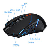 2.4GHz Wireless Mouse Optical Mice with USB Receiver 800-2400 DPI Gaming Mouse 7 Buttons