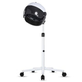 Hooded Hair Dryer for salon use, ABS plastic material, white color, 360 swivel