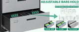 4 Drawer Lateral Metal Filing Cabinet with Lock-File Cabines-Organization Storage Cabinets