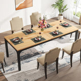 Tribesigns Dining Table for 6-8 People, 200cm Large Narrow Long Rectangular Kitchen Dinner Table