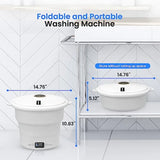 Mini Portable Washing Machine Foldable Compact Washer for Dorms Travel Apartments and Camping