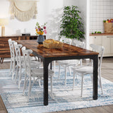 Tribesigns Dining Table for 6-8 People, 200cm Large Narrow Long Rectangular Kitchen Dinner Table