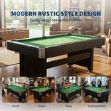 Garvee 2-in-1 Multi-Game Combination Table 6 FT, Billiard Pool Table
