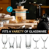 Whiskey Smoker Kit - Cocktail Smoker Kit With Torch, 2 Whiskey Glasses, 2 Ice Ball Makers, 6 Flavors Wood Chips - Old Fashioned
