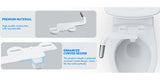 Ultra-Slim Hygienic Bidets Attachment for Existing Toilets - Adjustable Fresh Water Pressure Dual