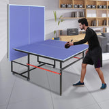 Portable Collapsible Table Tennis Table Set 8FT Indoor/Outdoor for Family