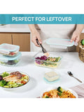 8-Pack Glass Food Storage Containers – Airtight, Oven & Microwave Safe, BPA-Free