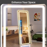 Tall Full Body Lighted Mirror With Led Lights For Bedroom Dressing Room