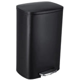 Homfa 13 Gallon (50L) Rectangular Trash Can Stainless Steel Kitchen Garbage Can