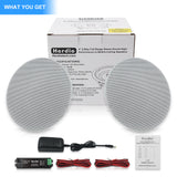 Herdio 4 Inch Flush Mount Two-way Stereo Ceiling Bluetooth Speaker For Indoor And Outdoor