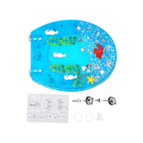Resin Toilet Seat Marine Style, 360° Rotatable Toilet Cover with 220lbs Capacity,