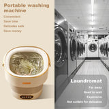 Portable Washing Machine With Spin Dryer, Fully Automatic 13L Folding Mini Washing Machine For Underwear,