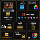 16" Laptop Computer Intel Core i5 Processor Win11 Pro Laptop