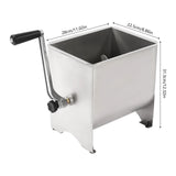 Manual Meat Mixer 20LB, Stainless Steel Hand Crank Sausage Maker for Kitchen