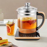 BYMAOCAR Electric Kettle Health Pot, 1.8L Kitchens Multifunction Glass Boiler W/ Filter