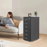 Durable Cold-Rolled Steel File Cabinet, Spraying Finish & Anti-Fall Snap Drawers For Files, Cosmetics