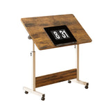 Small Standing Rable Adjustable Height Mobile Stand Up Desk With Wheels