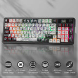 Redragon 719 PRO Wireless Gasket Gaming Hype Screen & Knob, 95 Keys Mechanical Keyboard