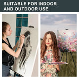 Adjustable Iron Easel Stand with Bag, 20-66in for Table/Floor Painting Display