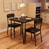 Dining Table for 2, Small Square kitchen Dinner Table Set for 2,Space Saving Wood