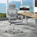 MCQ High Back Ergonomic Reclining Gaming Office Chair with Lumbar Support Pillow Mesh Swivel Rolling Rocking