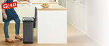 Glad 20 Gallon Trash Can - Plastic Kitchen Waste Bin with Odor Protection of Lid -Hands Free with Step
