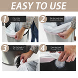 KOOMADE 10.5 Gallon Oval Trash Can Black Stainless Steel Plastic Round Step Bathroom