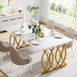 Tribesigns 63-Inch Rectangular Dining Table for 4 to 6, Modern Kitchen Table