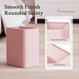 Pink 2.1 Gallon Bathroom Trash Can Plastic