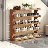 5/6-layer practical storage rack, shoe rack, space-saving designck, wood grain finish, easy