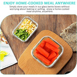 12 Pieces Glass Food Storage Containers Set, Meal Prep Containers