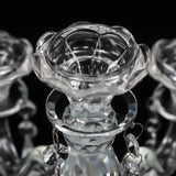 Crystal Candle Holder, 7-Arm 14 Inch Crystal Taper Candlestick Candelabra