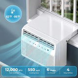 U-Shaped Window AC with Dehumidifier, 12,000 BTU, Cools 550 Sq Ft.