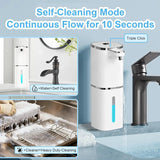 Automatic Soap Dispenser Touchless, USB Rechargeable with 9-Level Adjustable, 13.5oz Wall Mount for Kitchen Bathroom