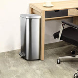 Homfa 30L Stainless Steel Step Trash Can Kitchen Garbage Can W/ Soft Close, Black,White, Silver, Gray, Red