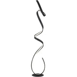 Modern Ribbon LED Floor Lamp with On-Off Switch, Matte Black Finish, Suitable for Living Room