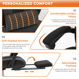 MCQ High Back Ergonomic Reclining Gaming Office Chair with Lumbar Support Pillow Mesh Swivel Rolling Rocking