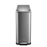 13 Gallon Trash Can, 50L Stainless Steel Kitchen Step Garbage Can, Soft Closure, Fingerprint Proof, for Kitchen