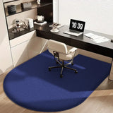 Solid color computer chair mat flannel floor mat thickened desk swivel chair