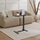 25.59-40.35inch Adjustable Overbed Bedside Table 4 Wheels Pneumatic Mobile Standing Desk Laptop Desk Hospital Home Use