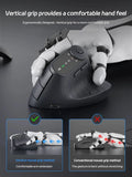 BT5.0 Wireless Vertical Mouse With Function Adjustment Knob 8 Buttons