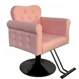Salon Barber Chair for Hair Stylists Hydraulic Lift,360° Swivel Lock,Adjustable Height,Tufted PU Leather