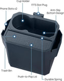 Multi-Functional Rear Trash Bin with Cup Holder Compatible with Ford Maverick