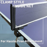 8*4.5ft Mid-Size Foldable Portable Ping Pong Table Set Indoor Use with Net