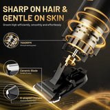 Electric Razor for Men IPX7 Waterproof Versatile Shaver for Temple Groin Nose Ear Hairs Beard Body Hair Trimmer