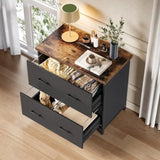 2 Drawer File Cabinet for Home Office 30.7Inch Lateral Office Cabinet for A4 and Letter Size Files Printer