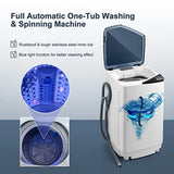 Portable washing machine for apartments, camping, RVs, dorms: 7.7lbs capacity, compact full-automatic