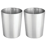 Round Metal Small Recycle Trash Can Wastebasket, Garbage Container Bin for Bathrooms
