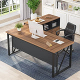 Tribesigns 2 Drawers Lateral File Cabinets Home Office 47inch Mobile Wood Filing Cabinet